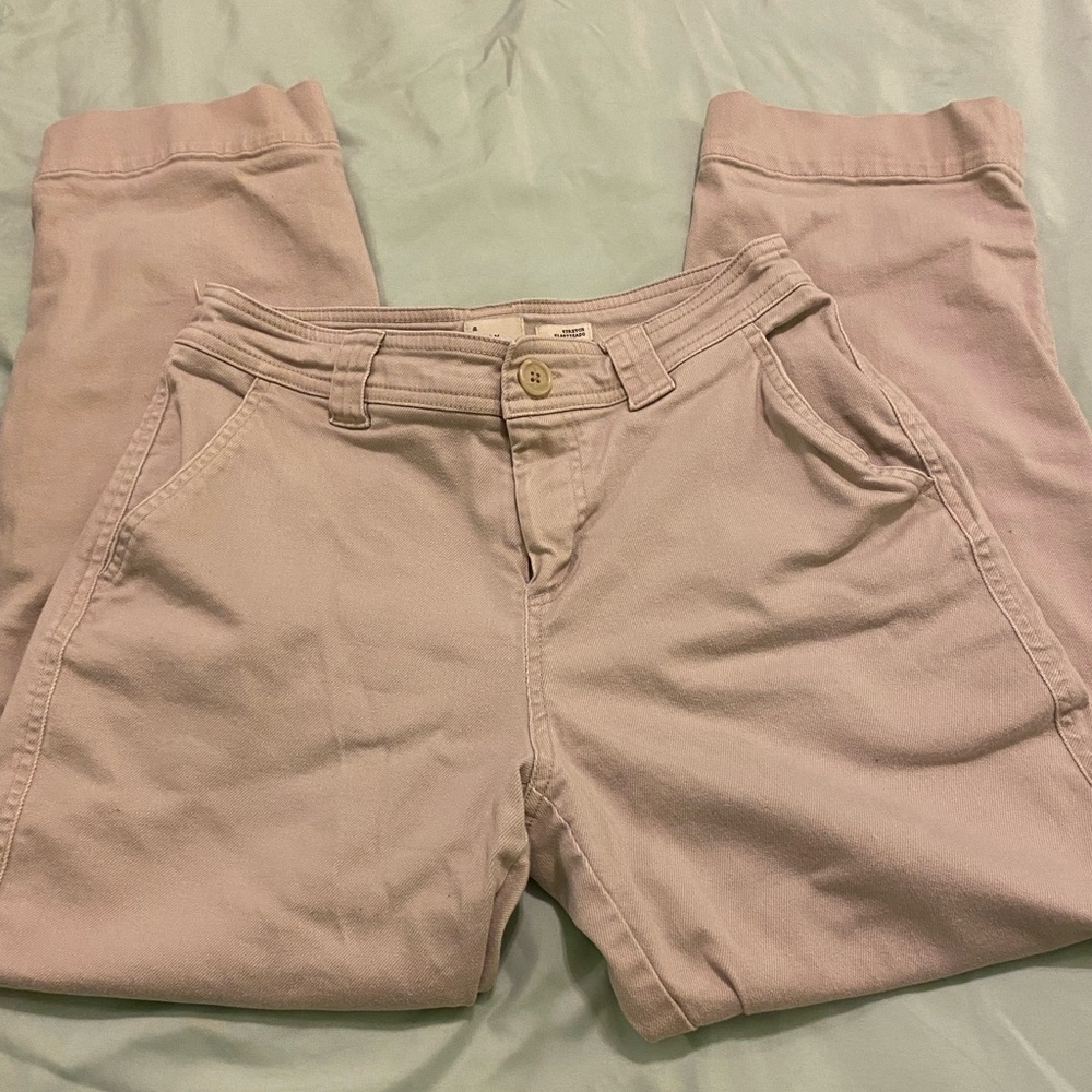 Cream color mom jeans from target